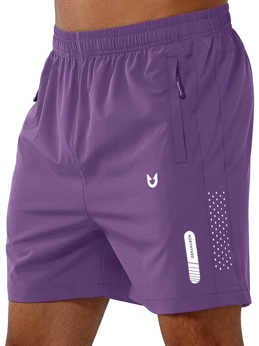 Men's Quick-Dry Running Shorts with Zipper Pockets for Training