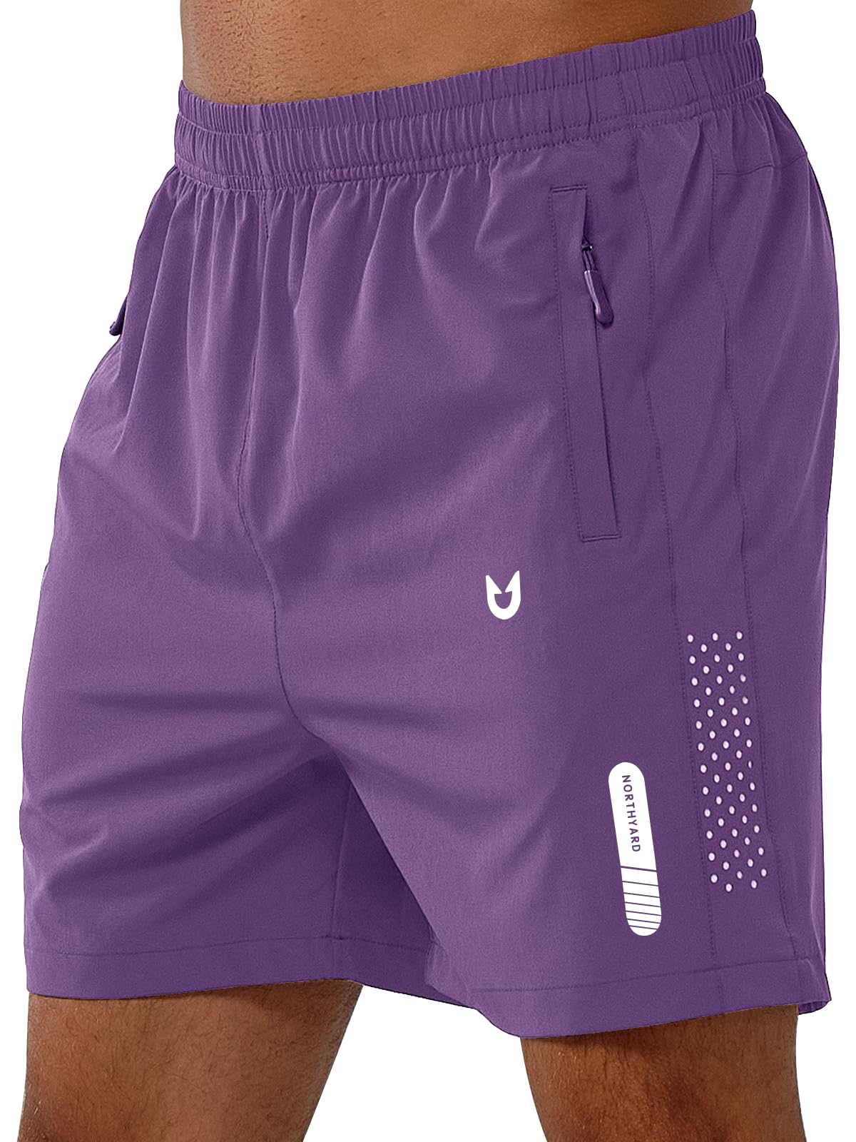 Men's Quick-Dry Running Shorts with Zipper Pockets for Training