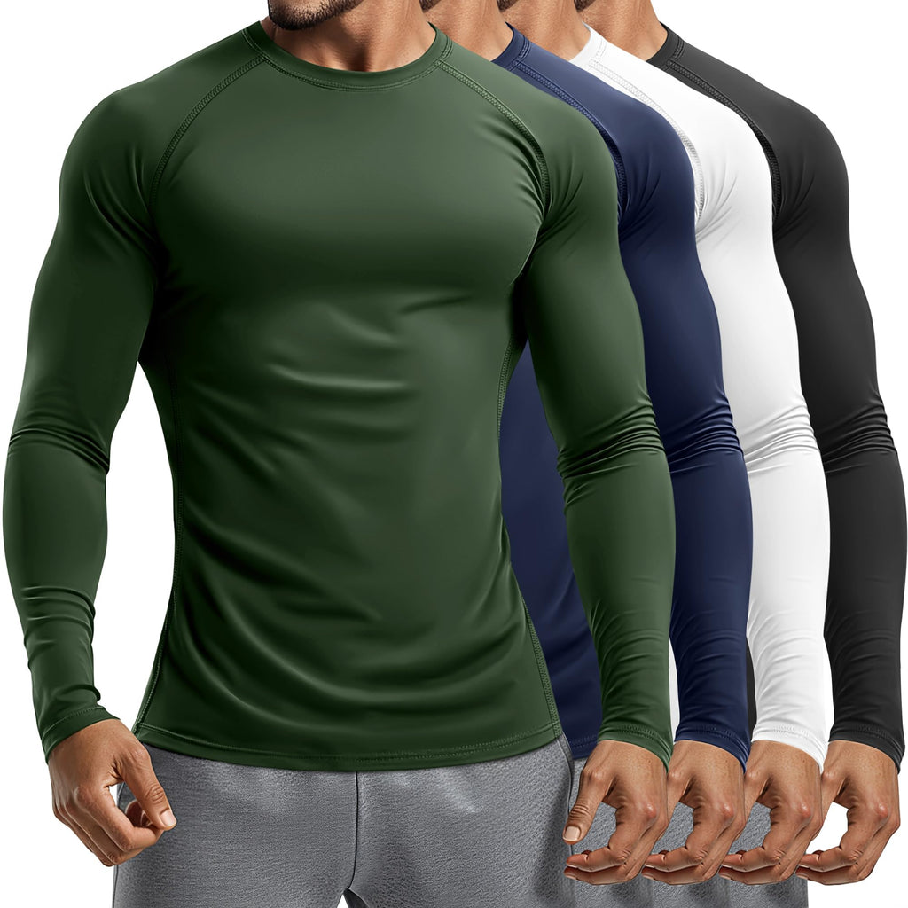 Men's Long-Sleeve Compression Base Layer Shirt for Training & Recovery