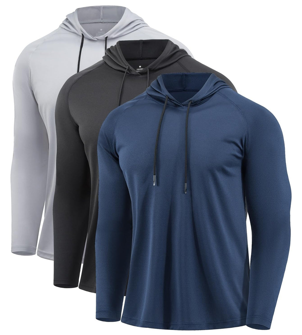 Men's Quick-Dry Long Sleeve Training Hoodie for Running & Gym