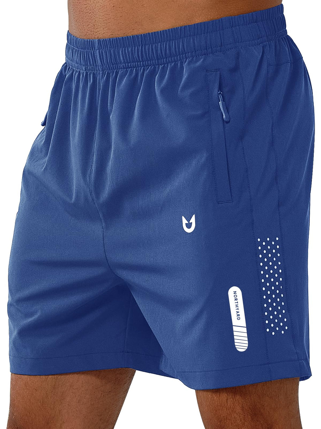 Men's Quick-Dry Running Shorts with Zipper Pockets for Training