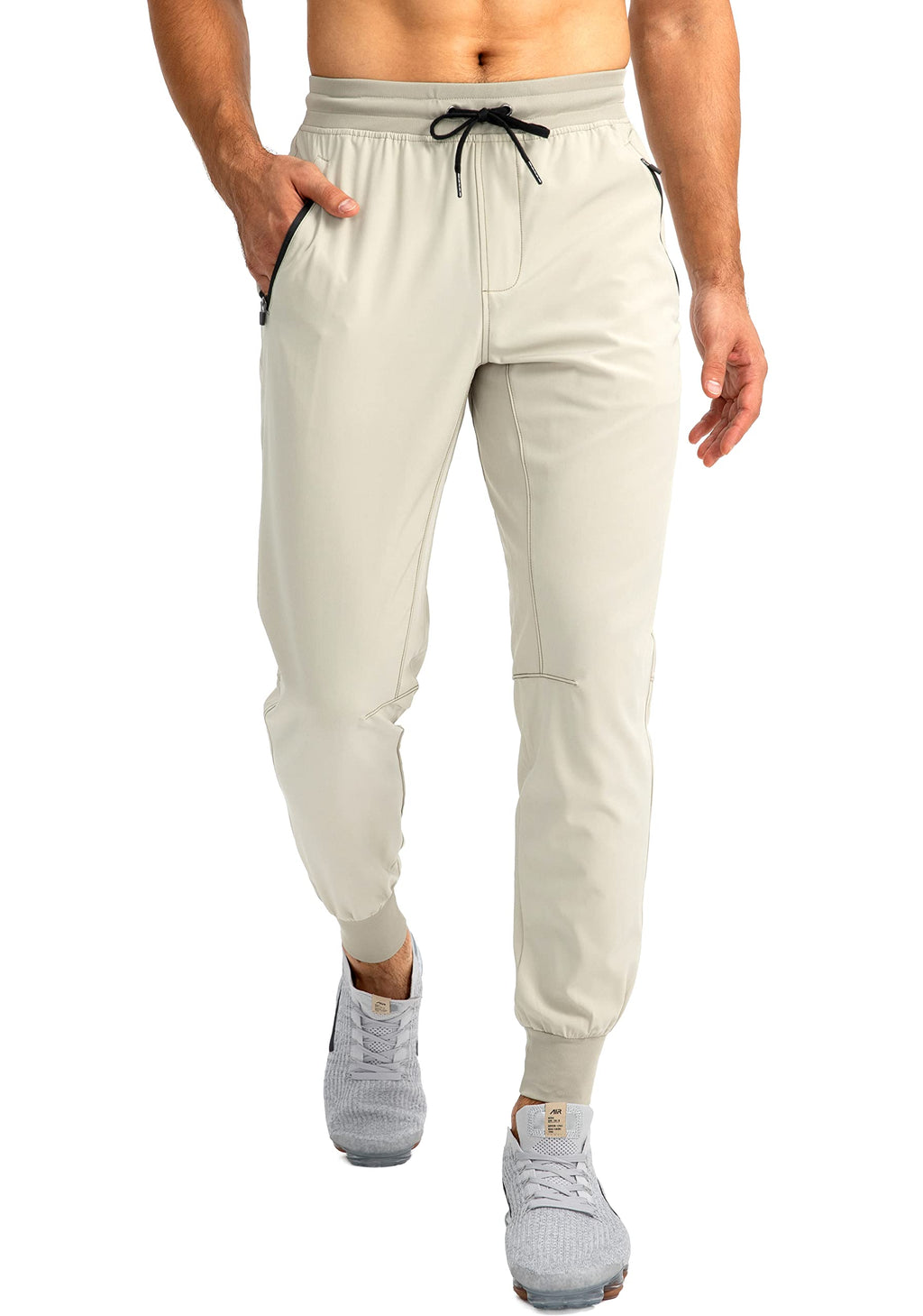 Men's Lightweight Jogger Pants with Zipper Pockets for Training