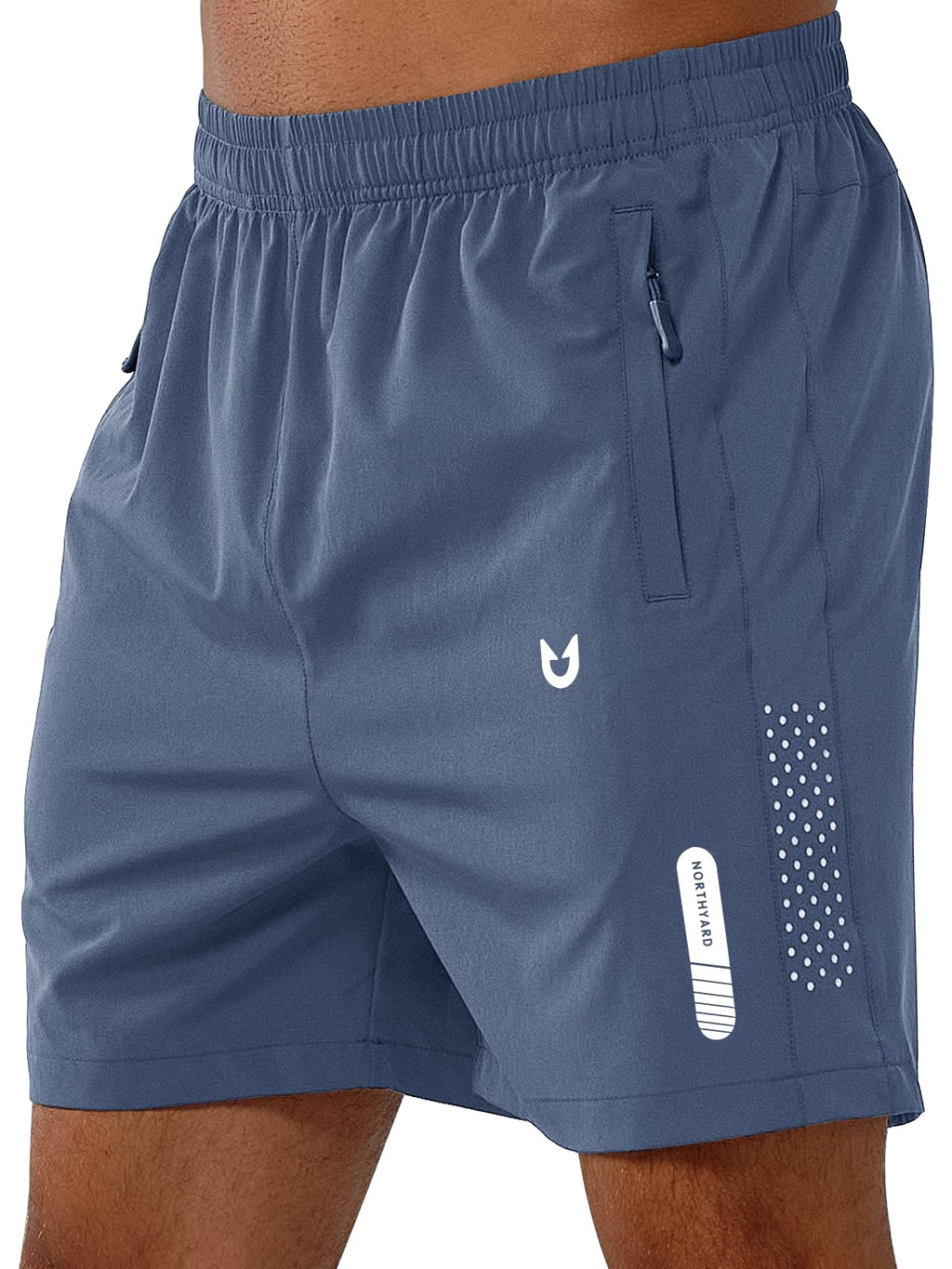 Men's Quick-Dry Running Shorts with Zipper Pockets for Training