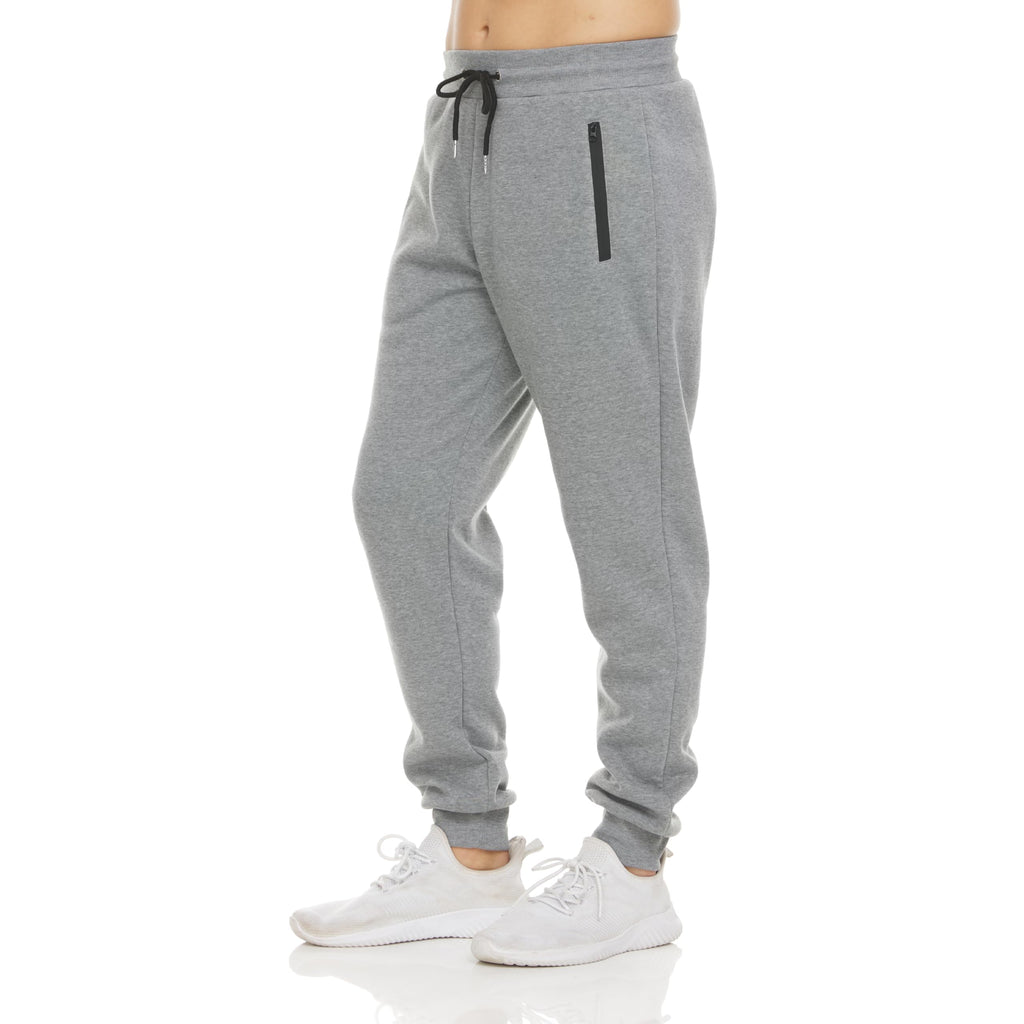 Men's Fleece Jogger Sweatpants with Zipper Pockets for Training