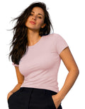 K2 SPHERE Fitted Tshirt Women Short Sleeve - Women’s Fit T-Shirt, Stretch Tee, Crew Neck Snug Tops, Lightweight Form-Fitting