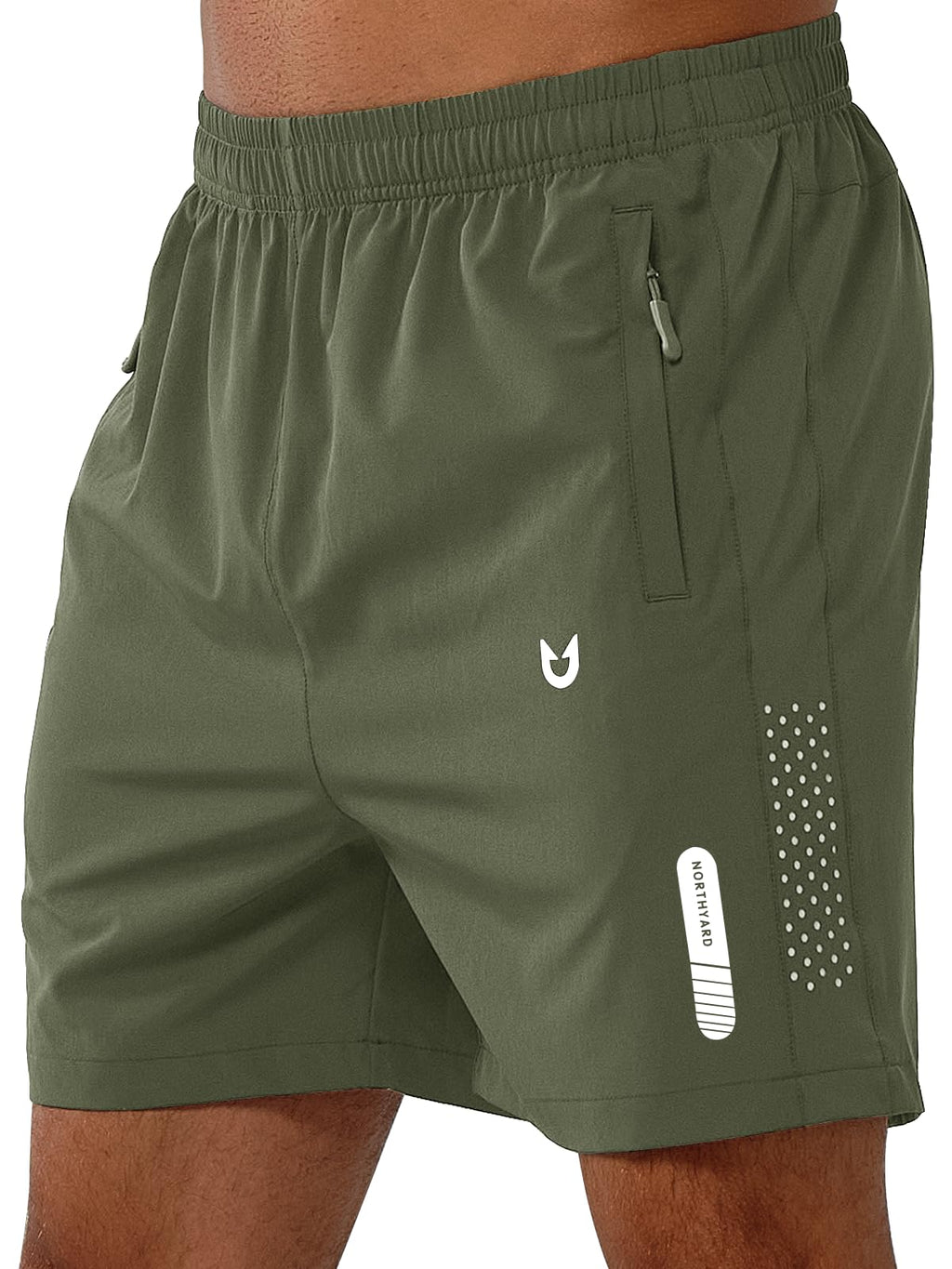 Men's Quick-Dry Running Shorts with Zipper Pockets for Training