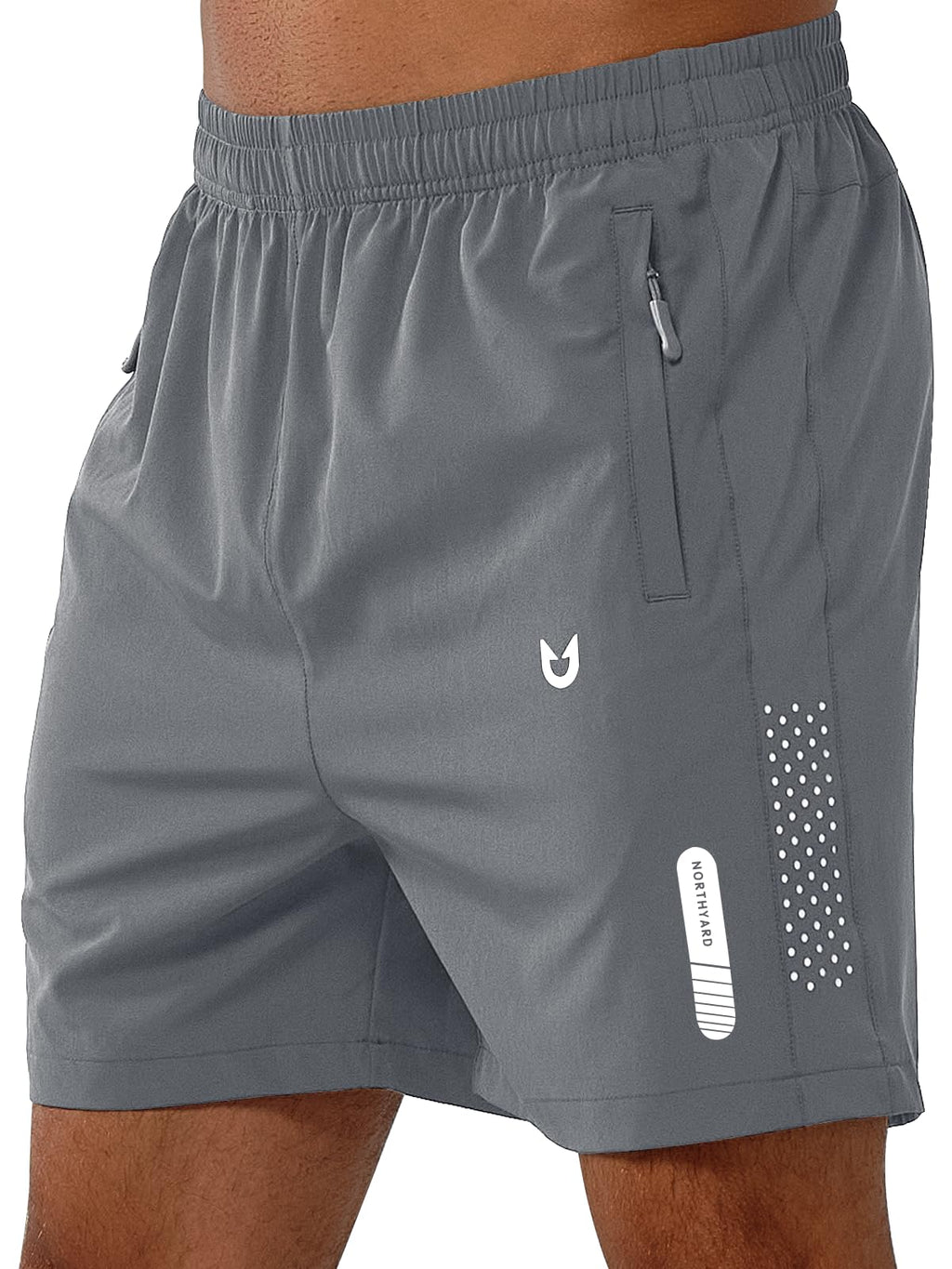 Men's Quick-Dry Running Shorts with Zipper Pockets for Training