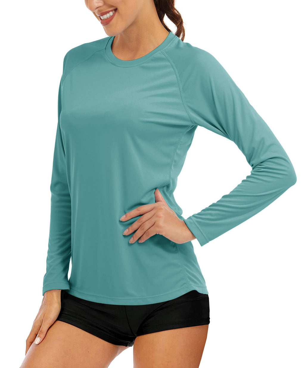 Women's UPF 50+ Long Sleeve Sun Protection Shirt for Outdoor Training