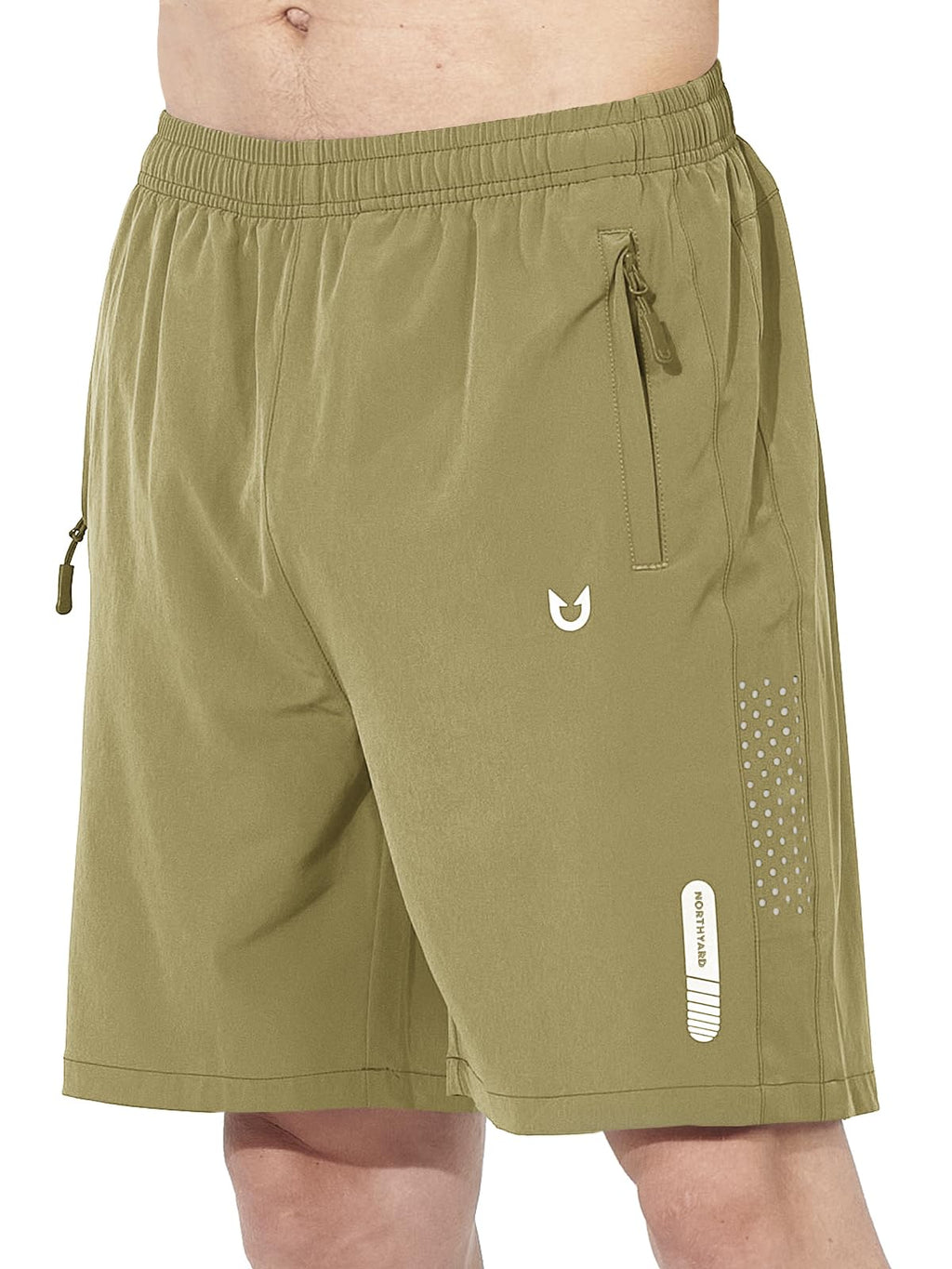 Men's Quick-Dry Running Shorts with Zipper Pockets for Training