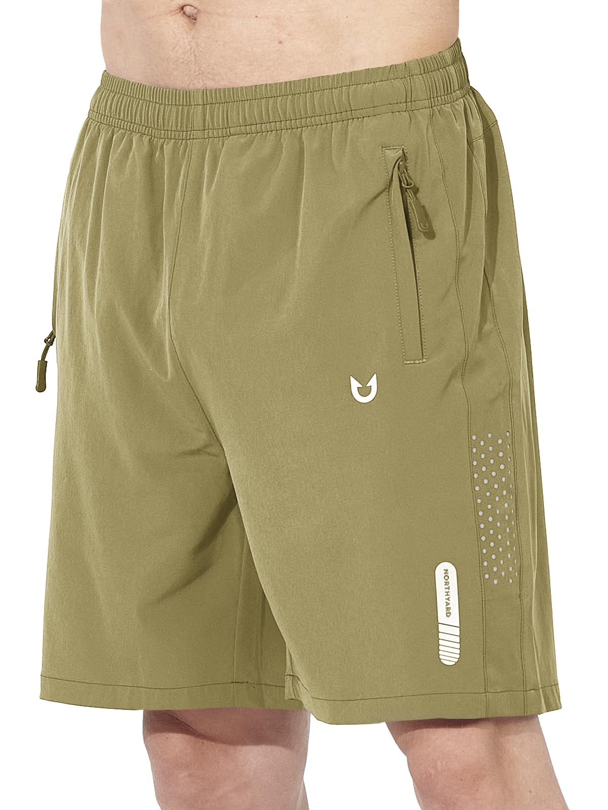 Men's Quick-Dry Running Shorts with Zipper Pockets for Training