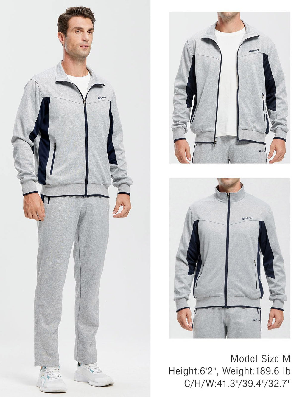 Rdruko Men's Tracksuit Sweatsuits 2 Piece Set Athletic Jogging Gym Activewear Sweat Track Suits Sets
