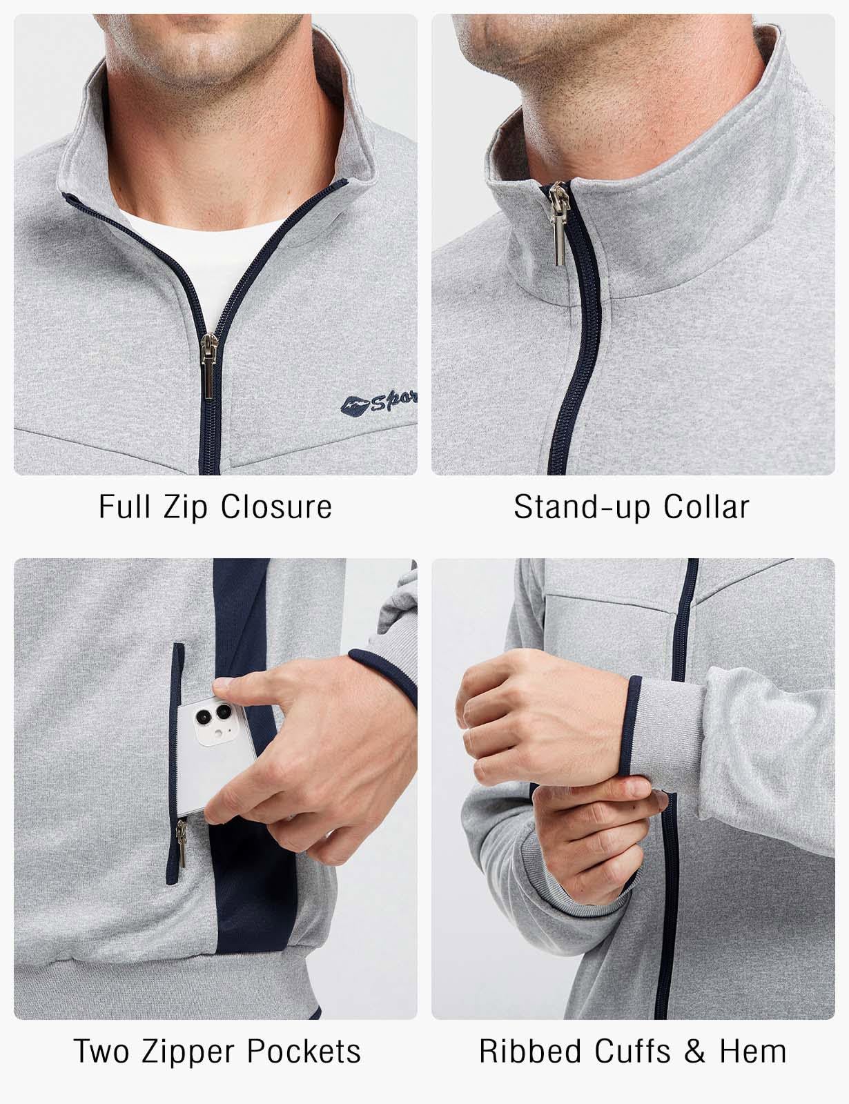 Rdruko Men's Tracksuit Sweatsuits 2 Piece Set Athletic Jogging Gym Activewear Sweat Track Suits Sets
