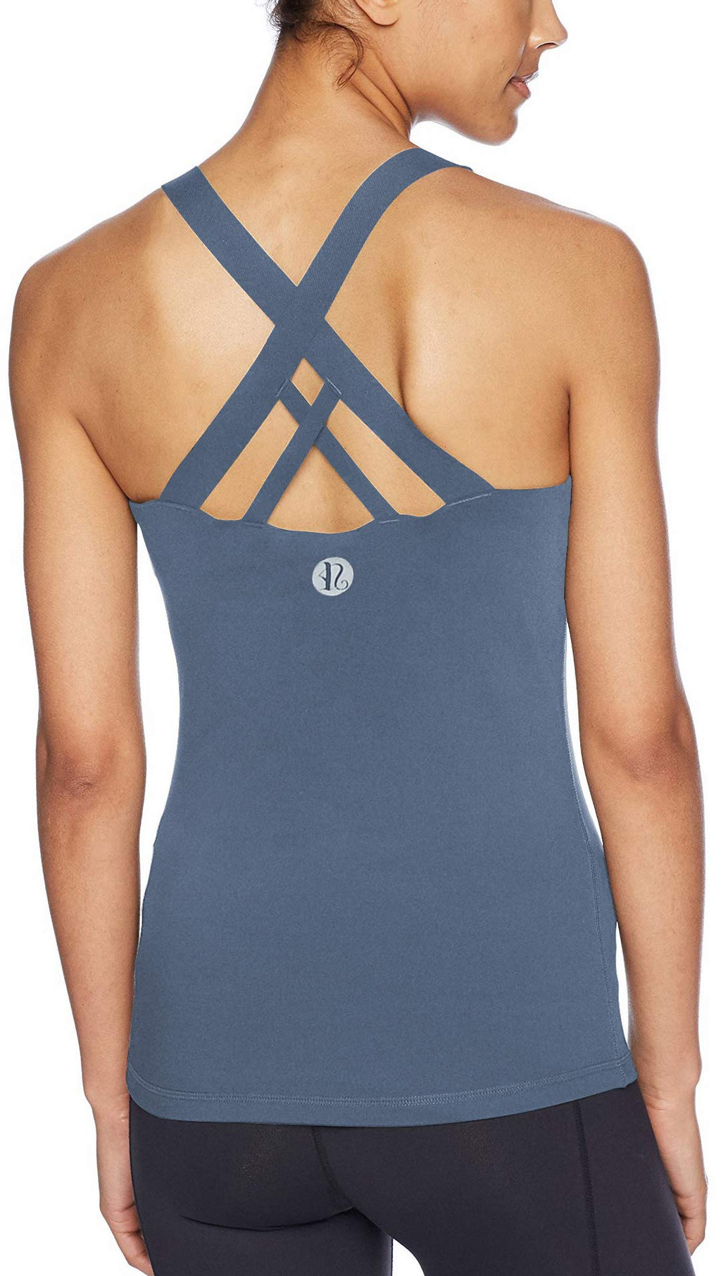 RUNNING GIRL Sports Bras for Women,Padded Strappy Sports Bras Criss-Cross Back Medium Support Sports Bras with Removable Cups