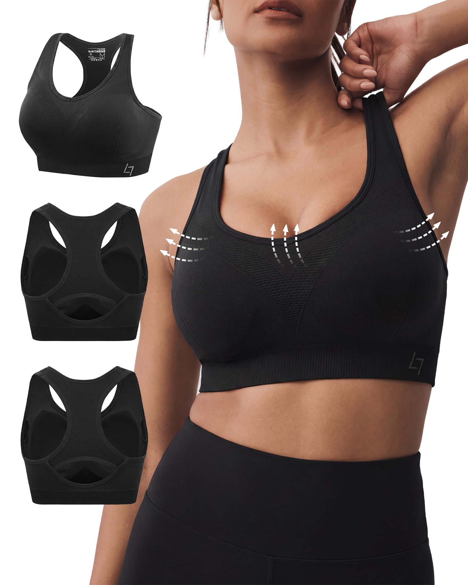 Women's Full-Coverage High-Support Sports Bra for Large Busts