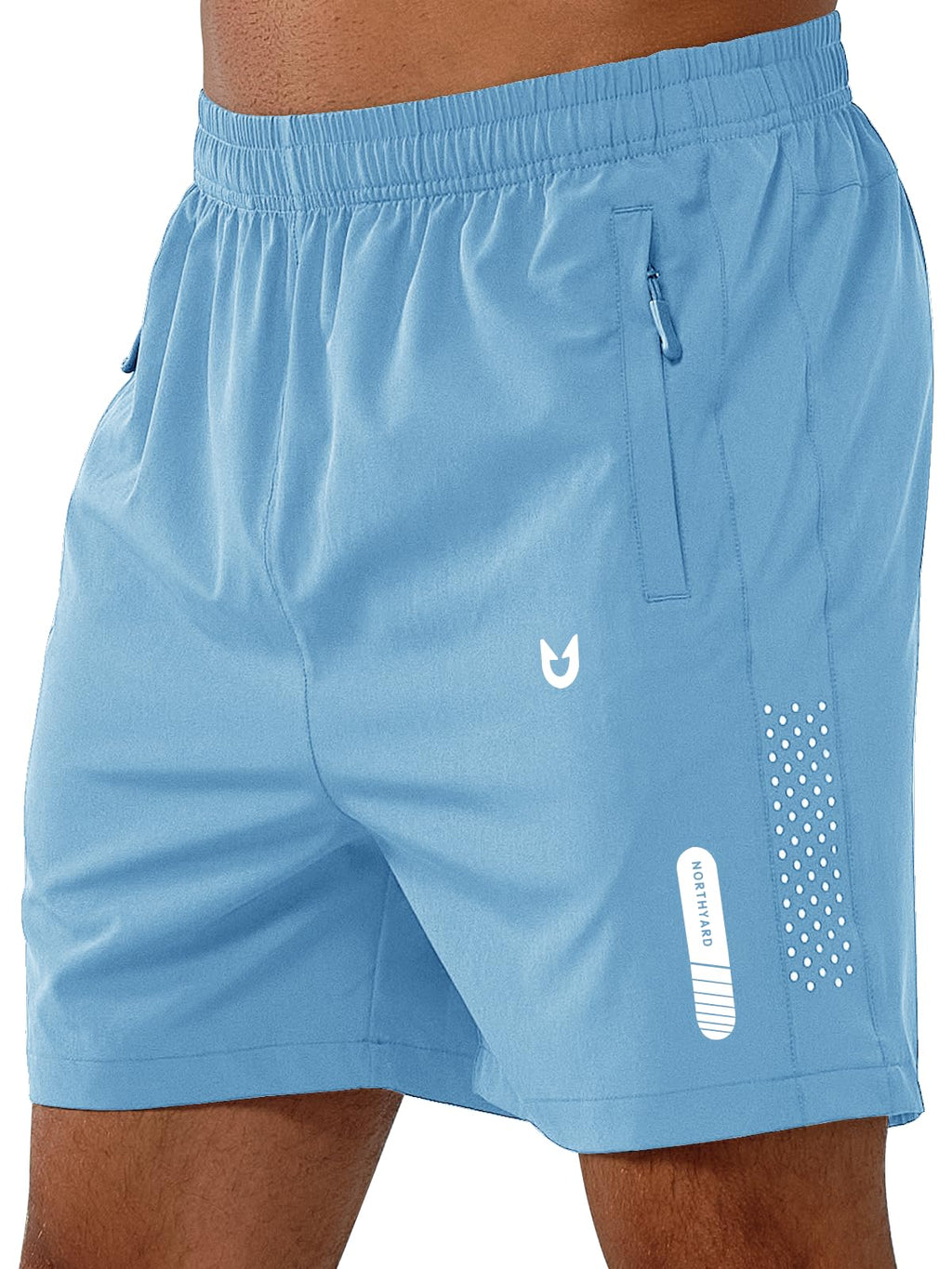 Men's Quick-Dry Running Shorts with Zipper Pockets for Training
