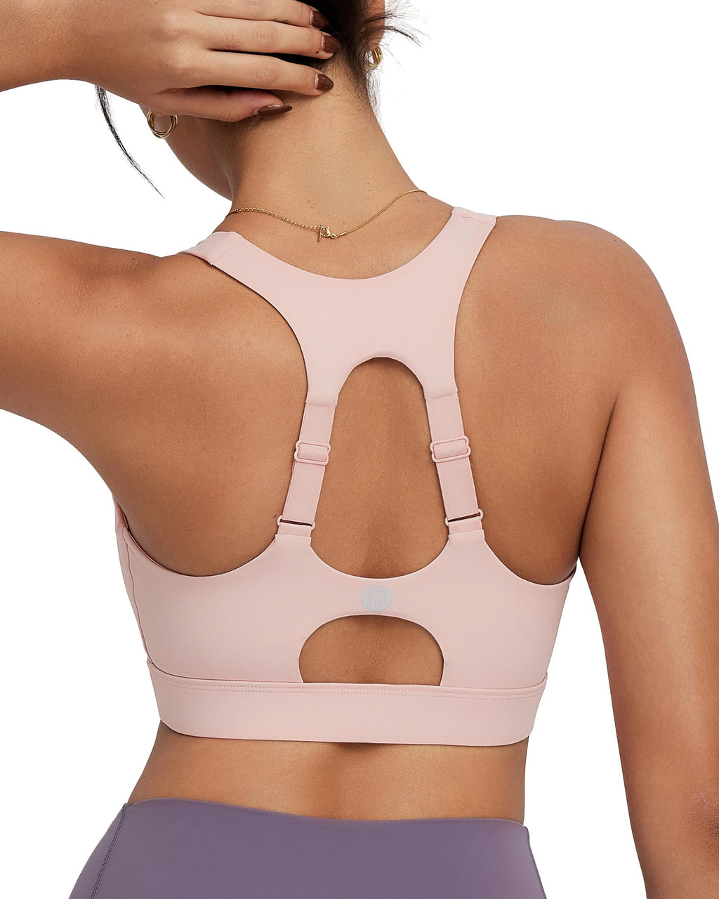 Women's High-Impact Racerback Sports Bra with Adjustable Straps