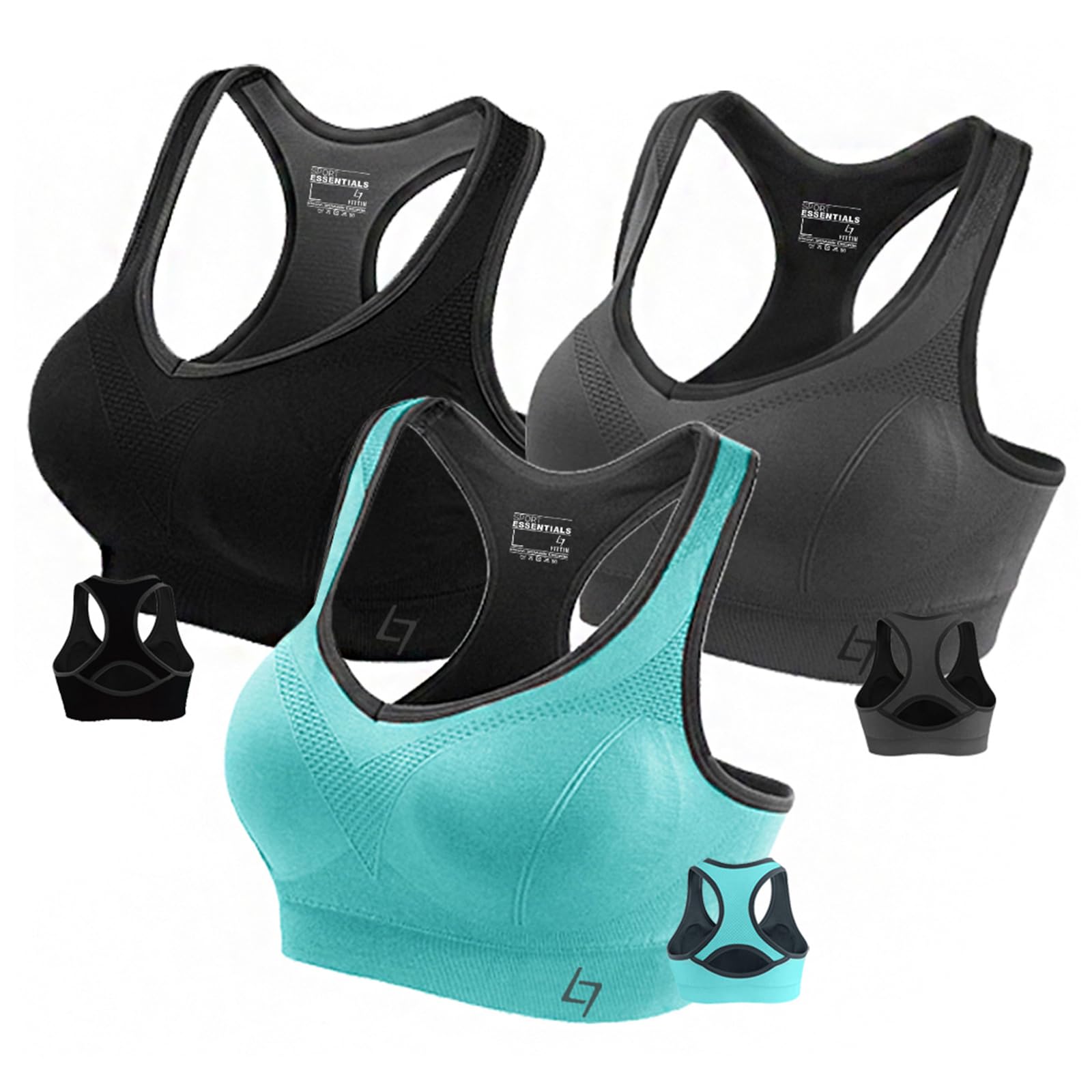 Women's Full-Coverage High-Support Sports Bra for Large Busts