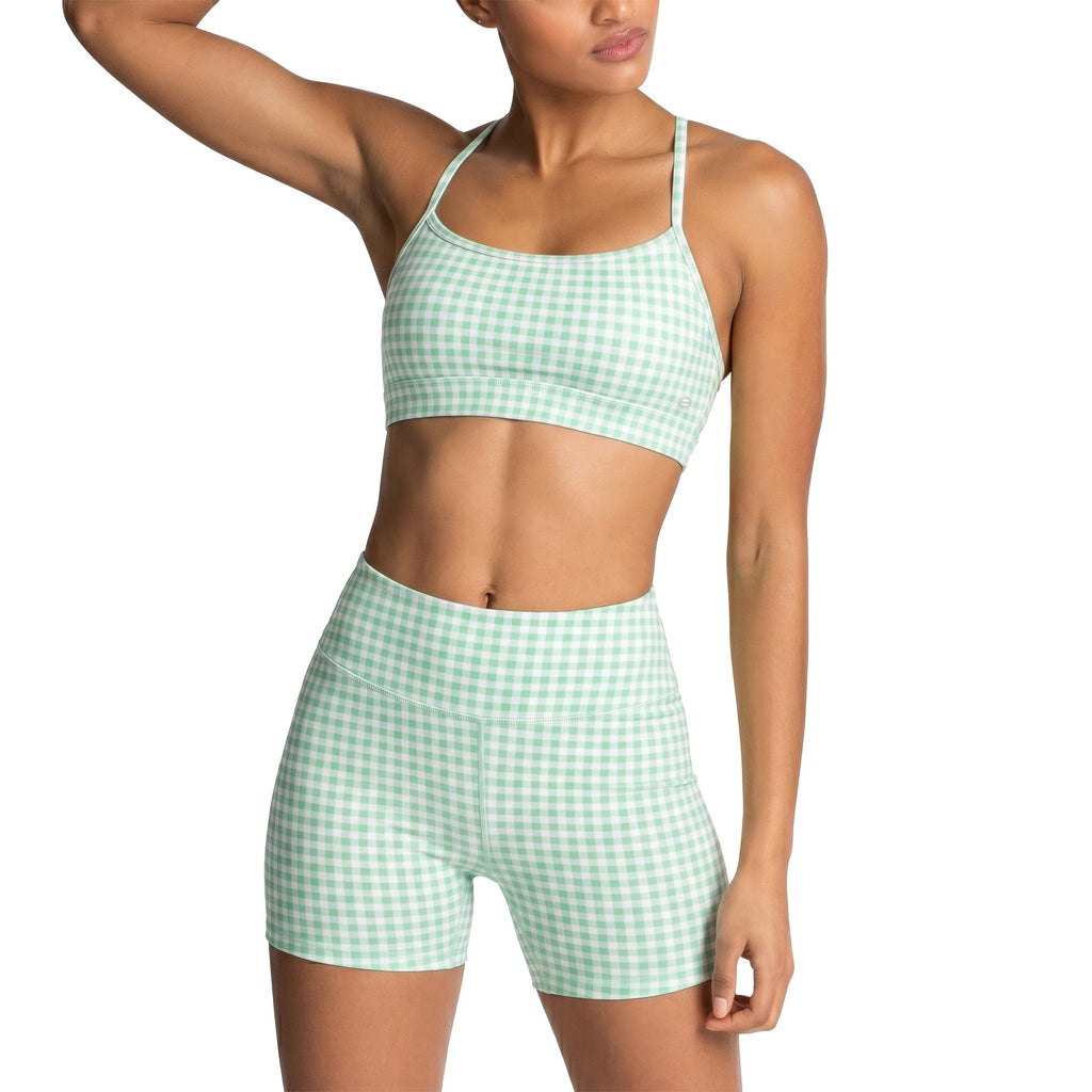 Women's 2-Piece Workout Set with Sports Bra & Biker Shorts