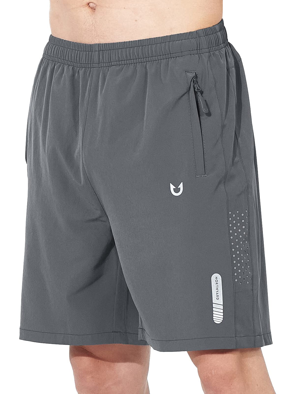 Men's Quick-Dry Running Shorts with Zipper Pockets for Training