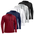 HovSiyla 5 Pack Men's Fishing Shirts Long Sleeve UPF Sun Protection Hoodie Lightweight Hiking Running Swimming Athletic Shirt