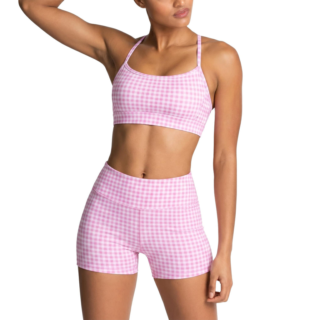 Women's 2-Piece Workout Set with Sports Bra & Biker Shorts