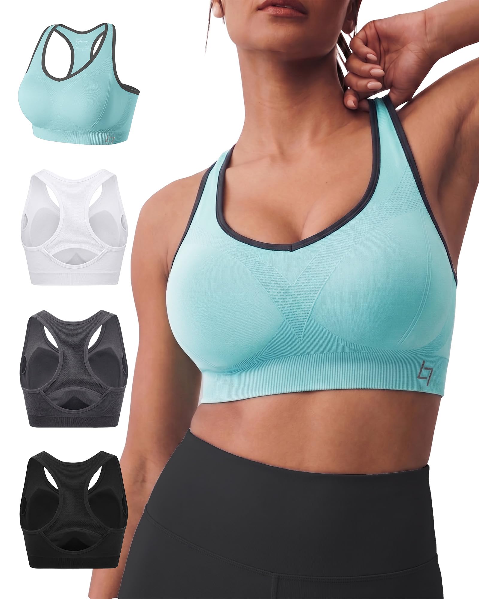 Women's Full-Coverage High-Support Sports Bra for Large Busts