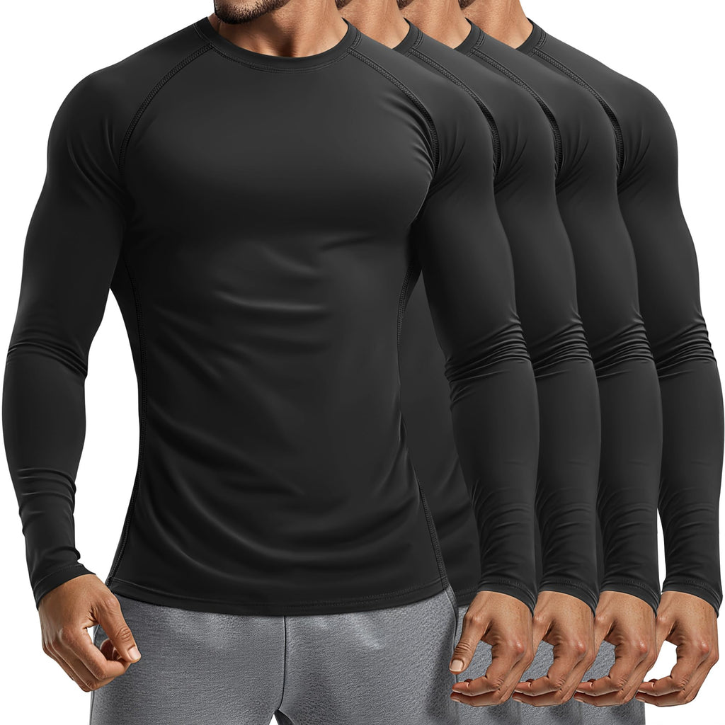 Men's Long-Sleeve Compression Base Layer Shirt for Training & Recovery
