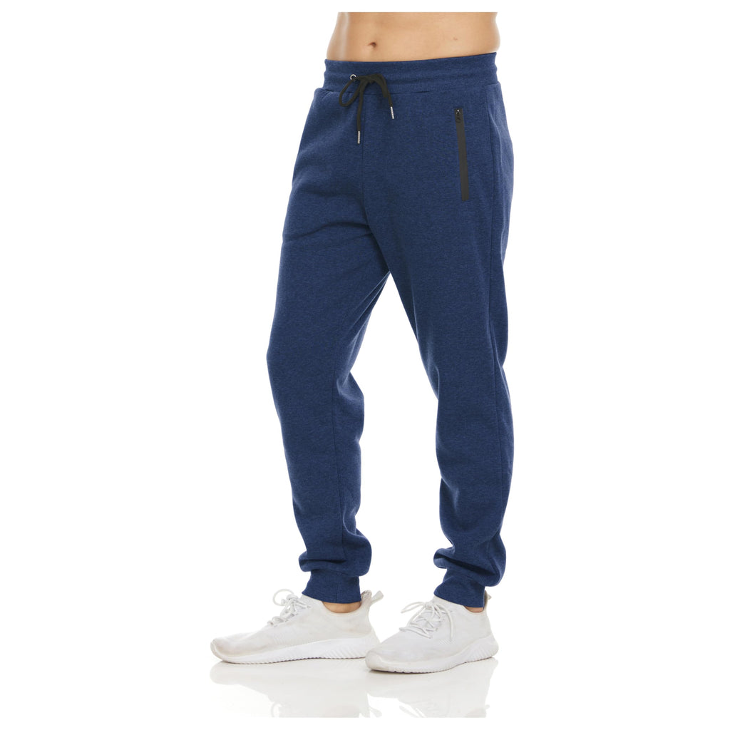 Men's Fleece Jogger Sweatpants with Zipper Pockets for Training