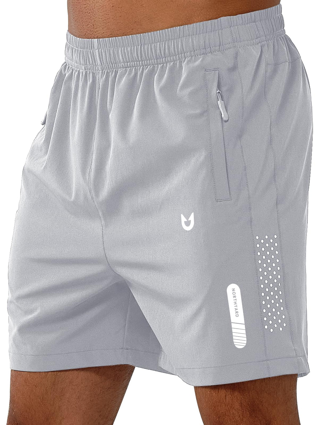 Men's Quick-Dry Running Shorts with Zipper Pockets for Training