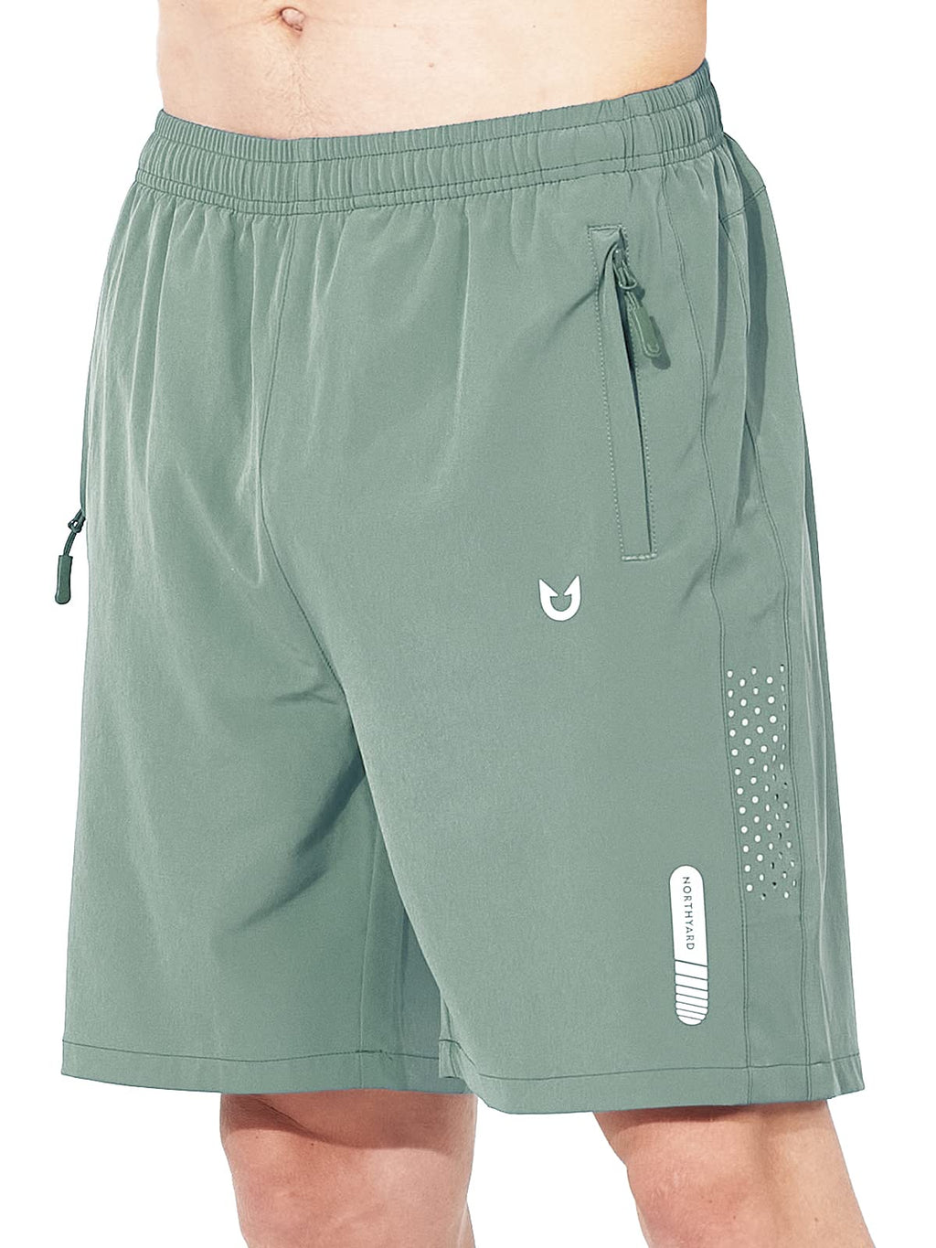 Men's Quick-Dry Running Shorts with Zipper Pockets for Training