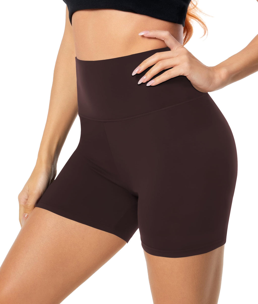FULLSOFT Women's High Waisted 5'' Biker Shorts, Tummy Control