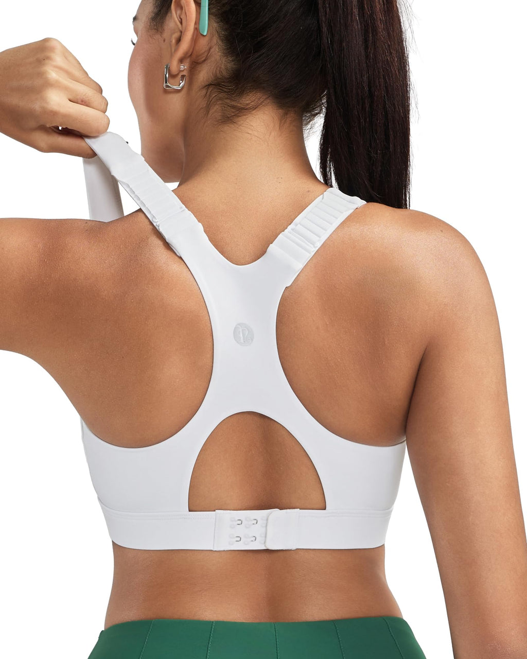 Women's High-Impact Racerback Sports Bra with Adjustable Straps