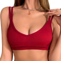 Fldy Womens Sports Bra Double Spaghettir Straps Running Bras Gym Underwear Tops Cropped Bras for Yoga Workout Fitness