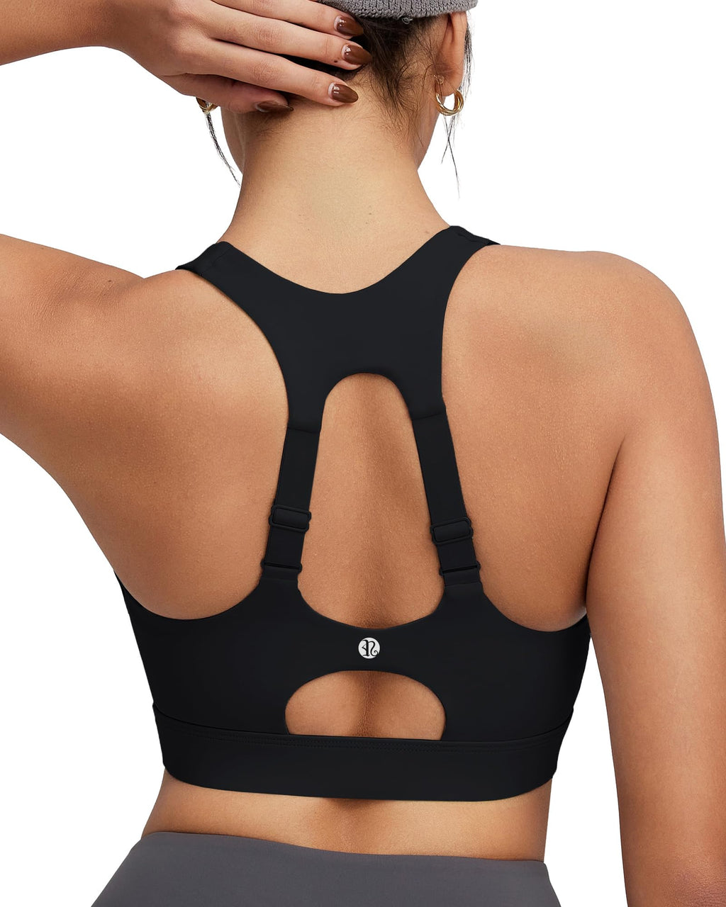Women's High-Impact Racerback Sports Bra with Adjustable Straps