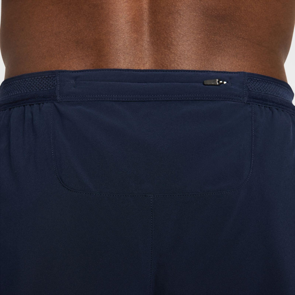 NIKE Aeroswift FN3352-451 Dri-Fit ADV Running Shorts with Lining for Men (4") Obsidian/Bright Crimson, M