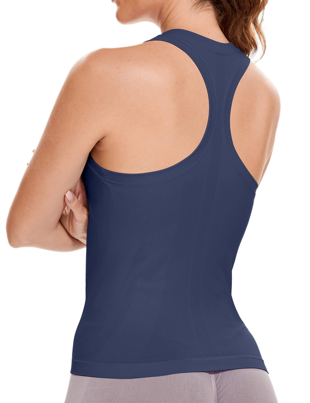 MathCat Seamless Racerback Workout Tank Top Women Sleeveless Gym Yoga Athletic Shirt