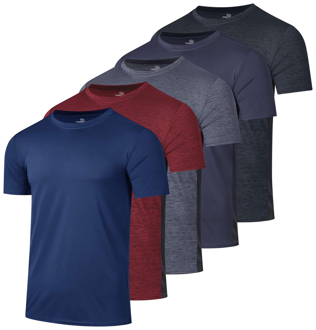 Men's Dry-Fit Crew Neck Performance T-Shirt for Training & Running