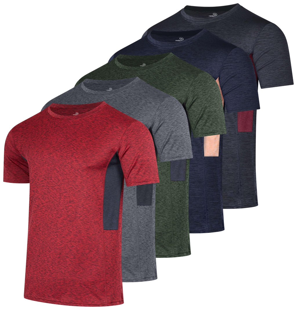 Men's Dry-Fit Crew Neck Performance T-Shirt for Training & Running