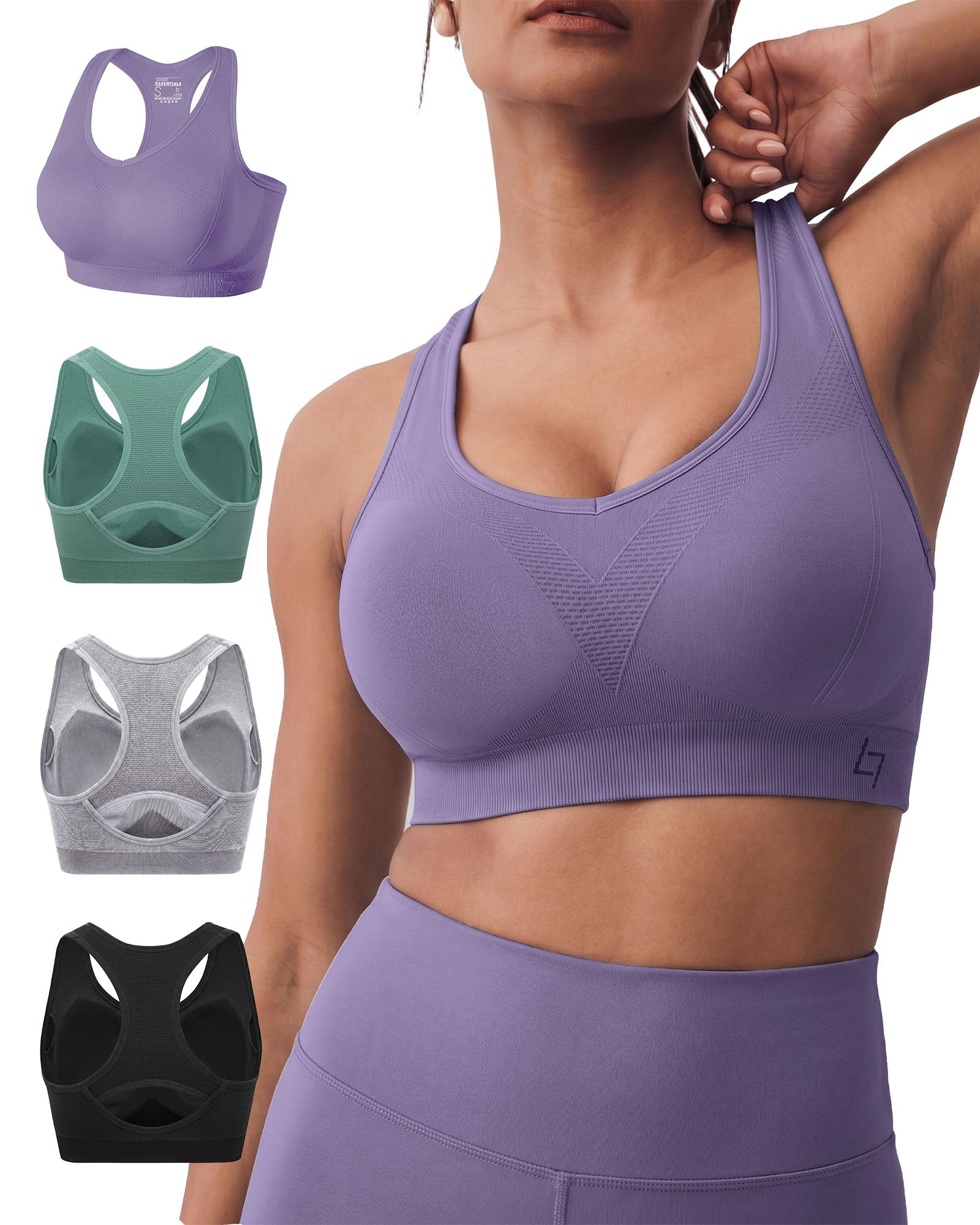 Women's Full-Coverage High-Support Sports Bra for Large Busts