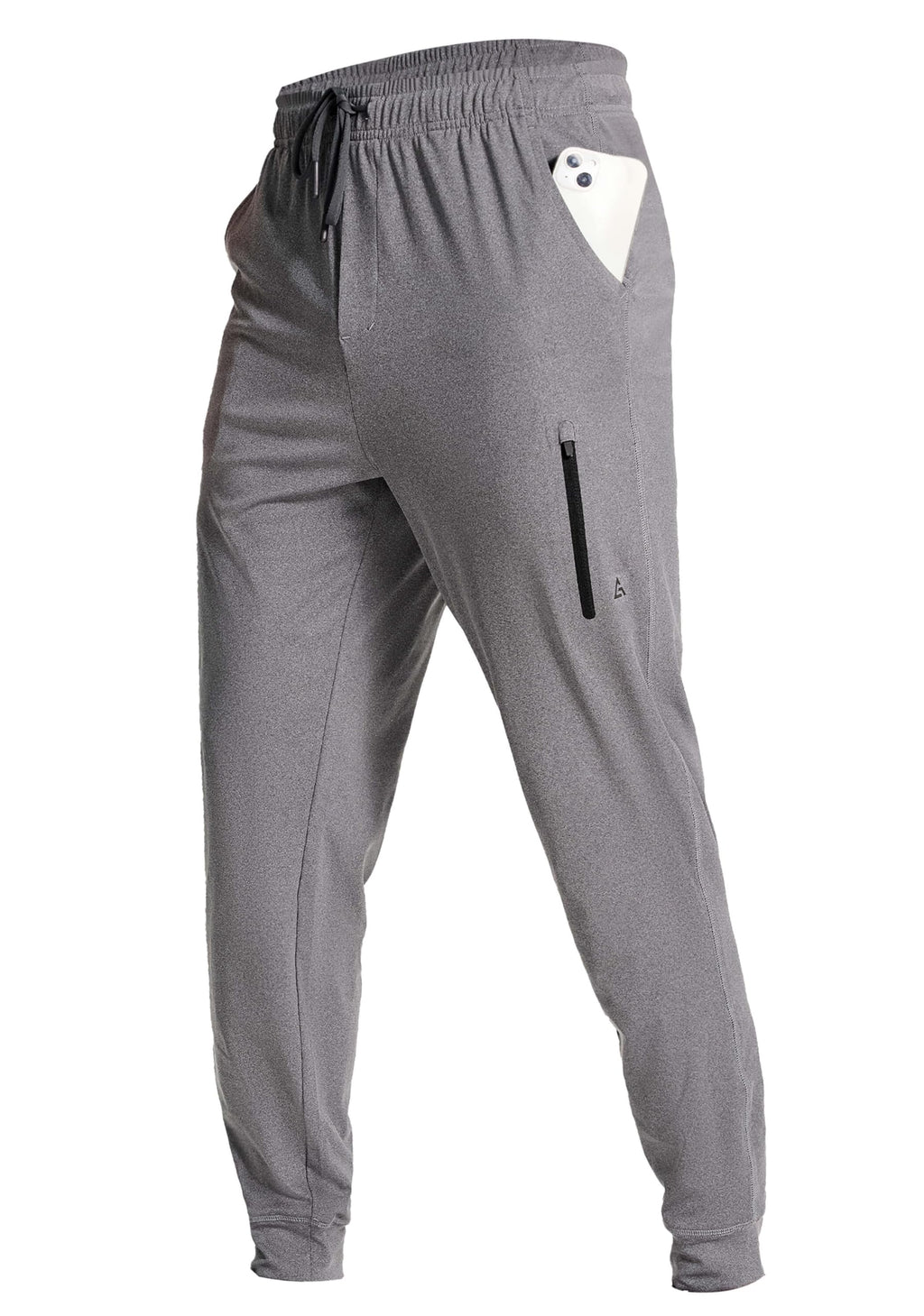 Men's Stretch Athletic Joggers with Zipper Pockets for Training