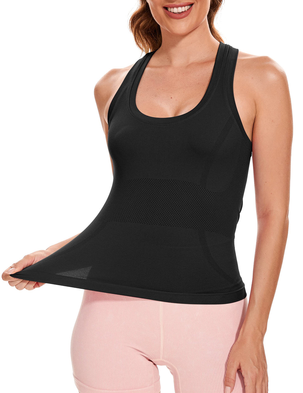 MathCat Seamless Racerback Workout Tank Top Women Sleeveless Gym Yoga Athletic Shirt