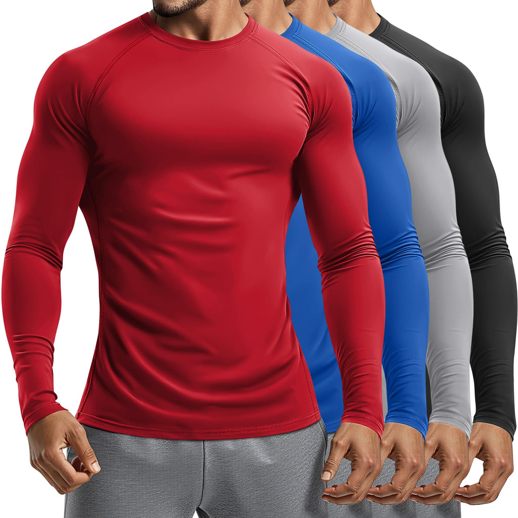 Men's Long-Sleeve Compression Base Layer Shirt for Training & Recovery