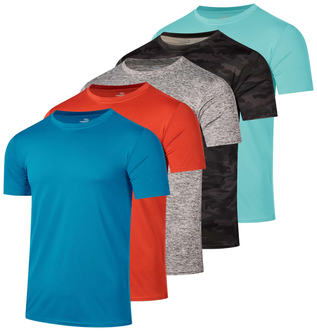 Men's Dry-Fit Crew Neck Performance T-Shirt for Training & Running