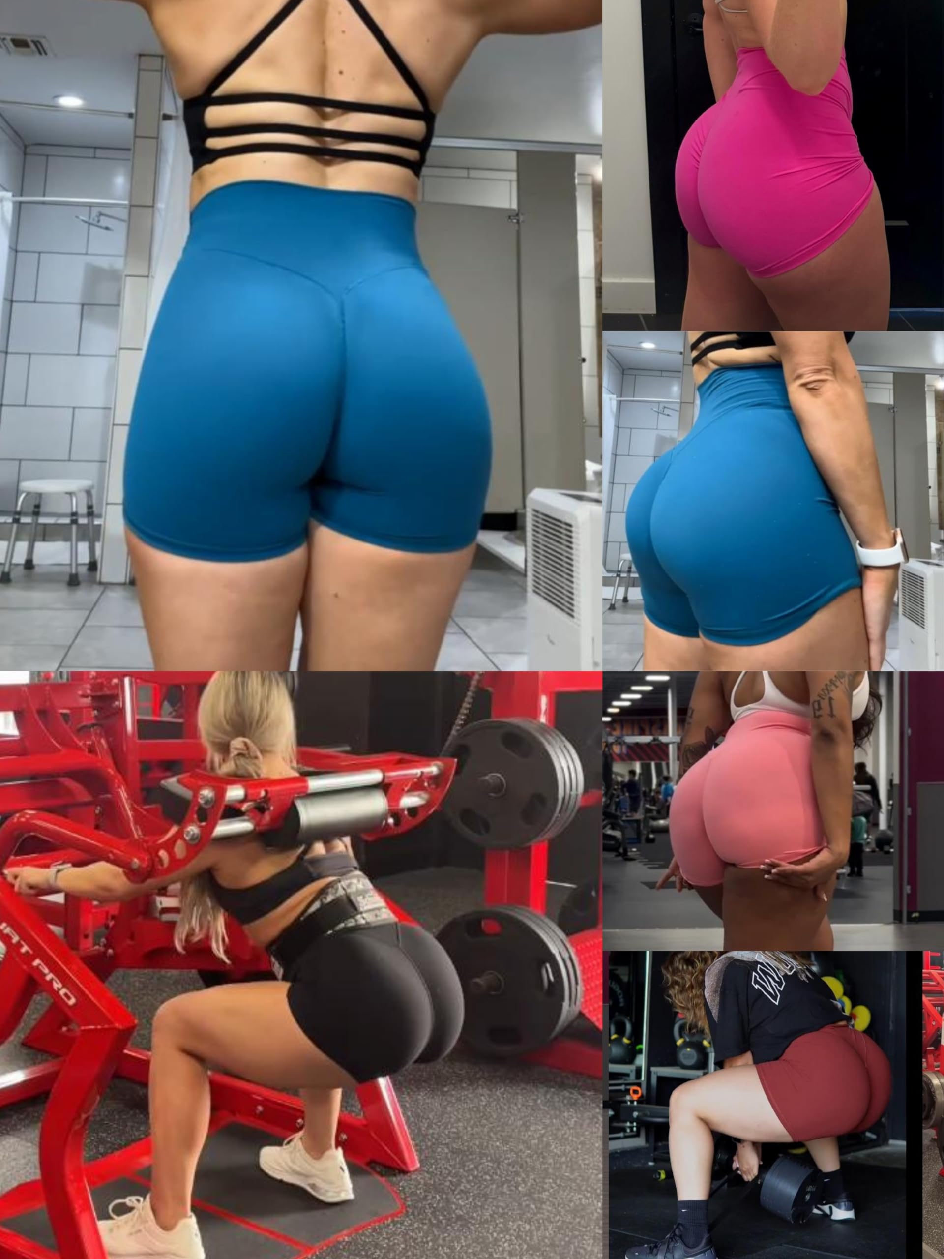 Sunzel No Front Seam Biker Shorts for Women with Pockets, Yoga Workout Gym Bike Shorts with Tummy Control