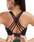 RUNNING GIRL Sports Bras for Women,Crisscross Back High Impact Sports Bra with Hook Closure Workout Supportive Bra