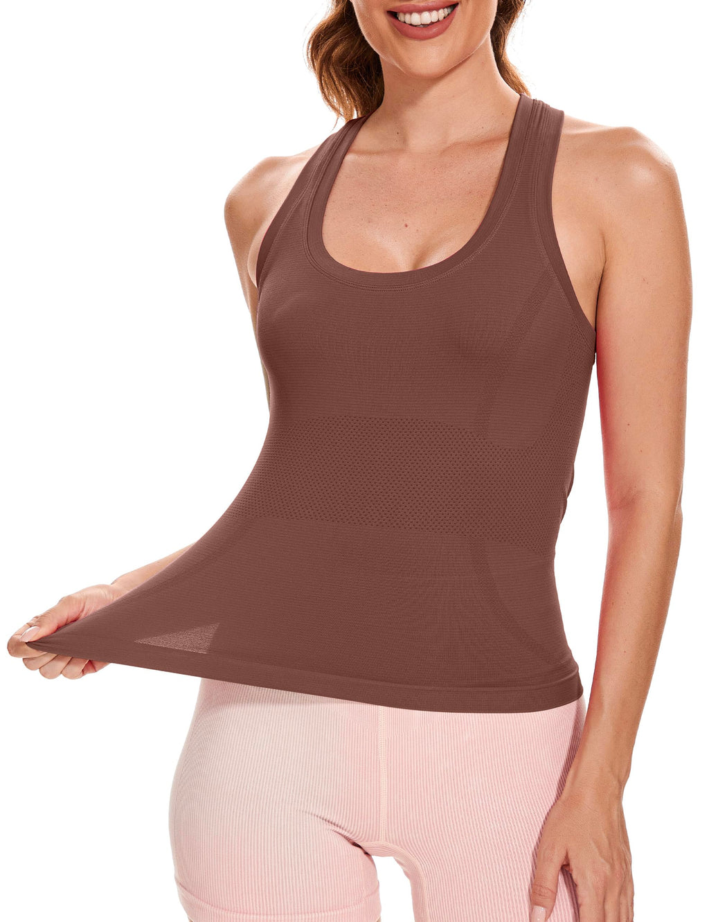 MathCat Seamless Racerback Workout Tank Top Women Sleeveless Gym Yoga Athletic Shirt