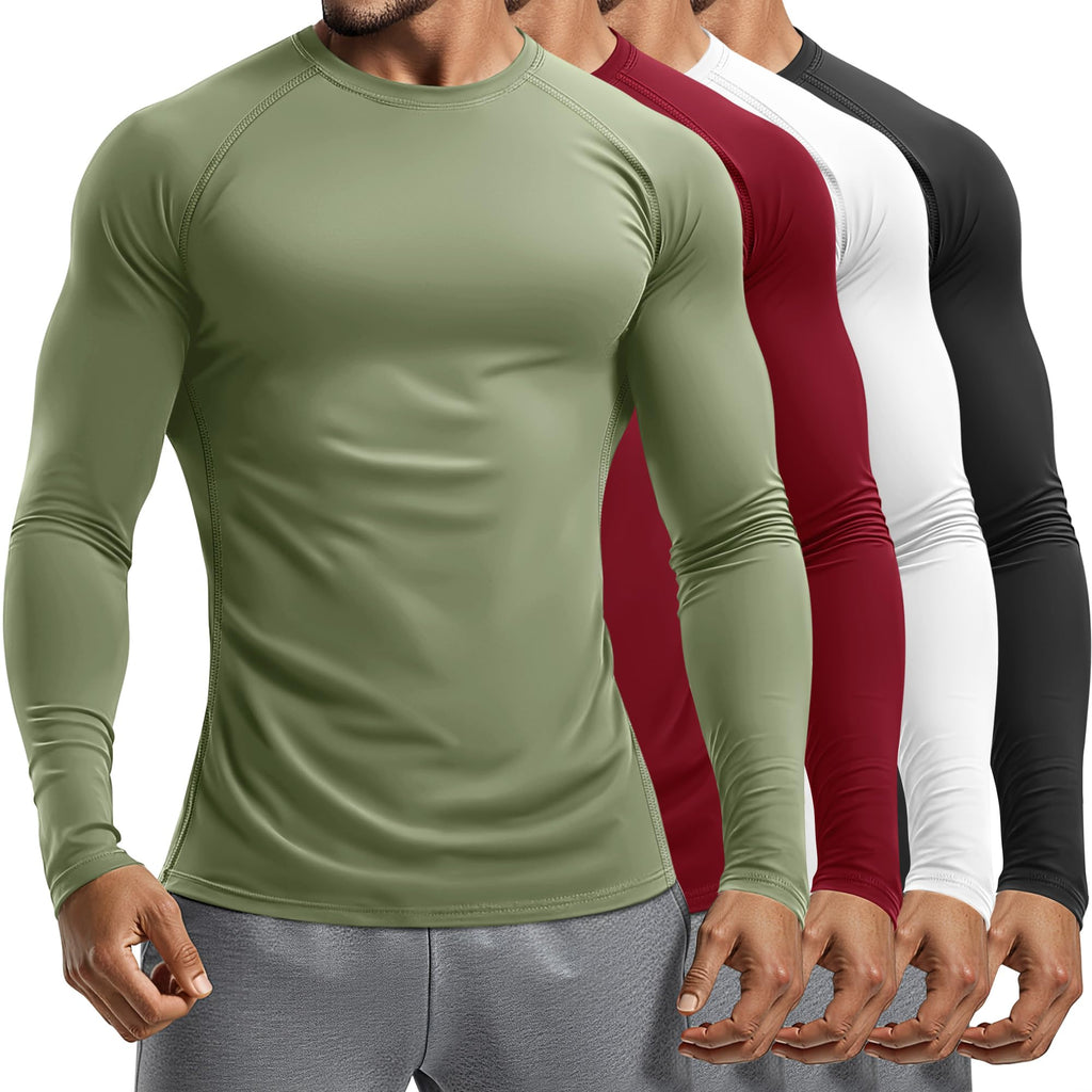 Men's Long-Sleeve Compression Base Layer Shirt for Training & Recovery